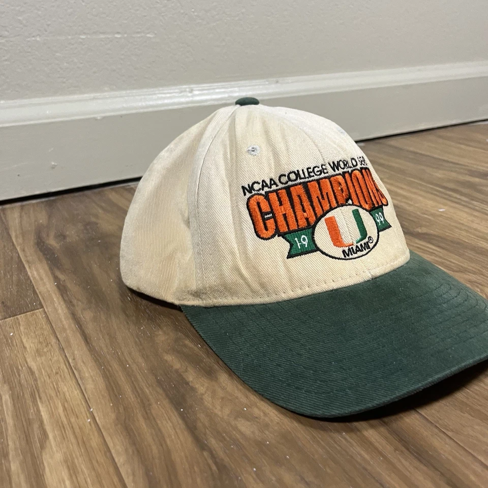 Винтажная бейсболка NCAA College World Series 1999 Miami Hurricanes бейсболка New Era - Изображение 3 из 4