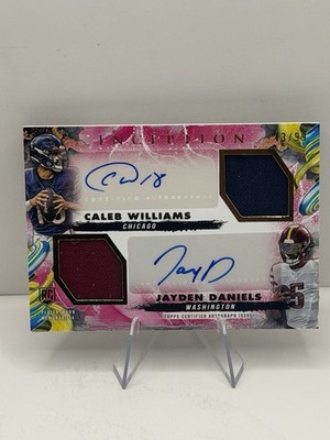 2024 Topps Inception - Caleb Williams Jayden Daniels Pink Patch Autograph #43/99