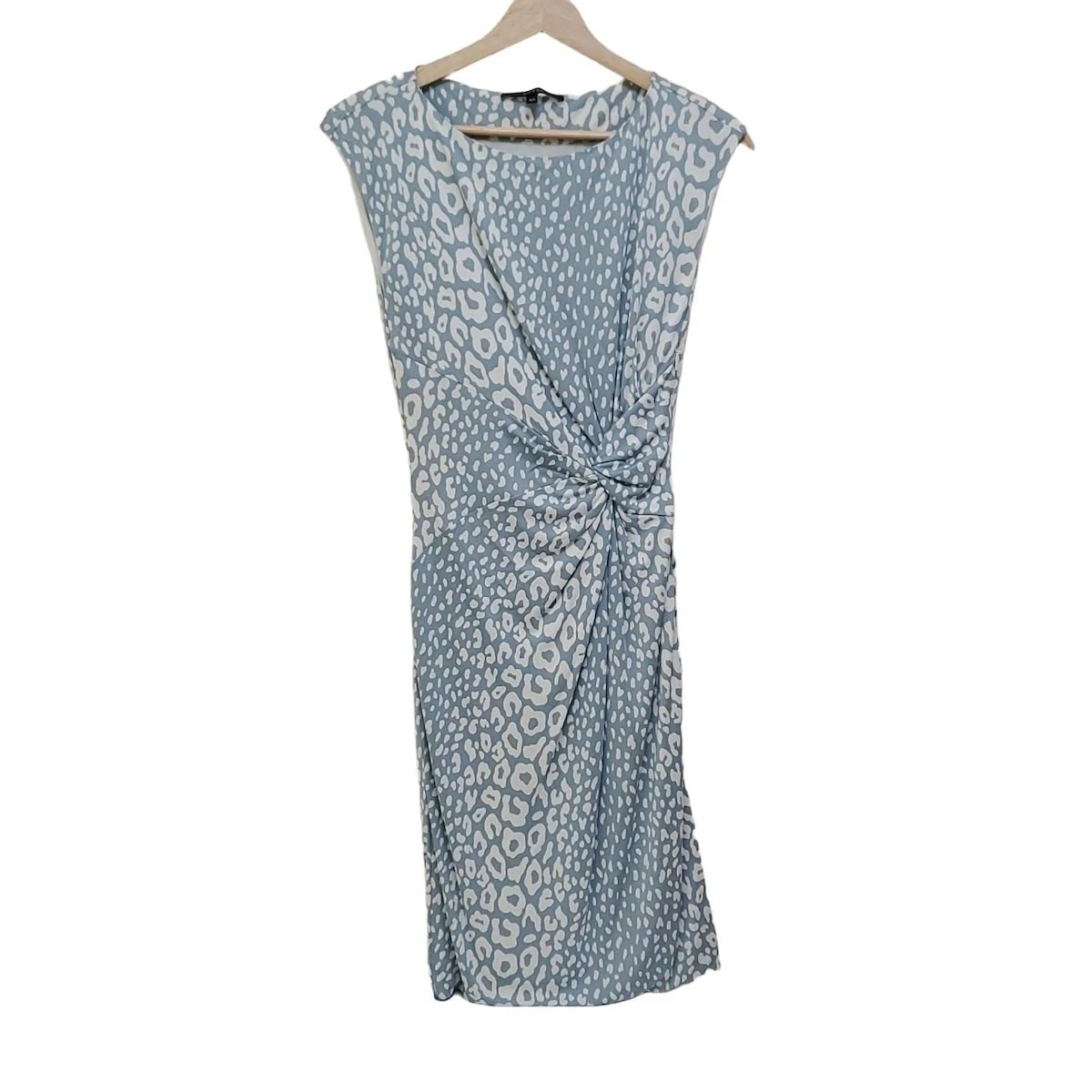 Auth GUCCI   258762 X6228 Robe femme bleu clair crème