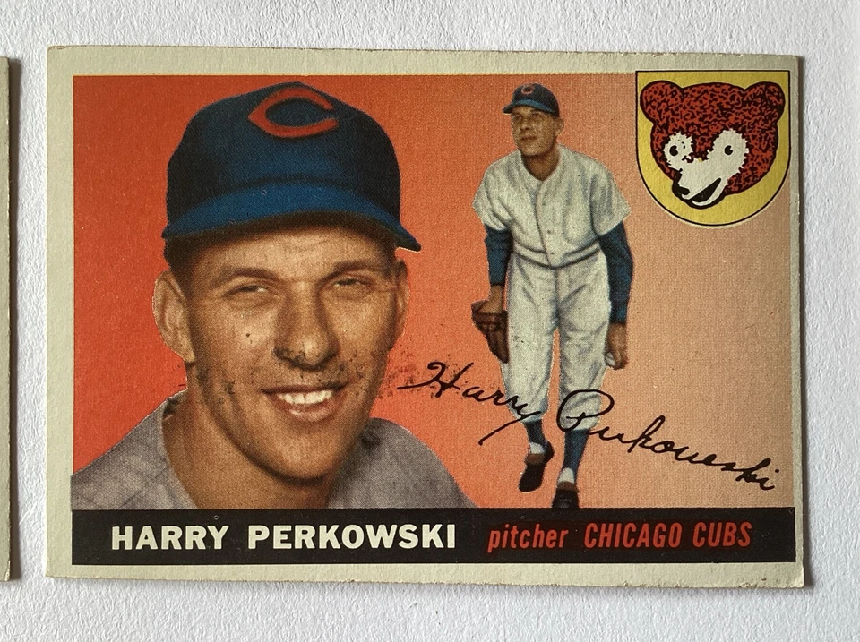 Vintage 1955 Topps Baseball Card Lot Of 7 Different Chicago Cubs - Image 3 of 4