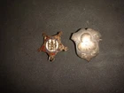 Antique Gold GAR Civil War Veteran Pin & Silver Badge