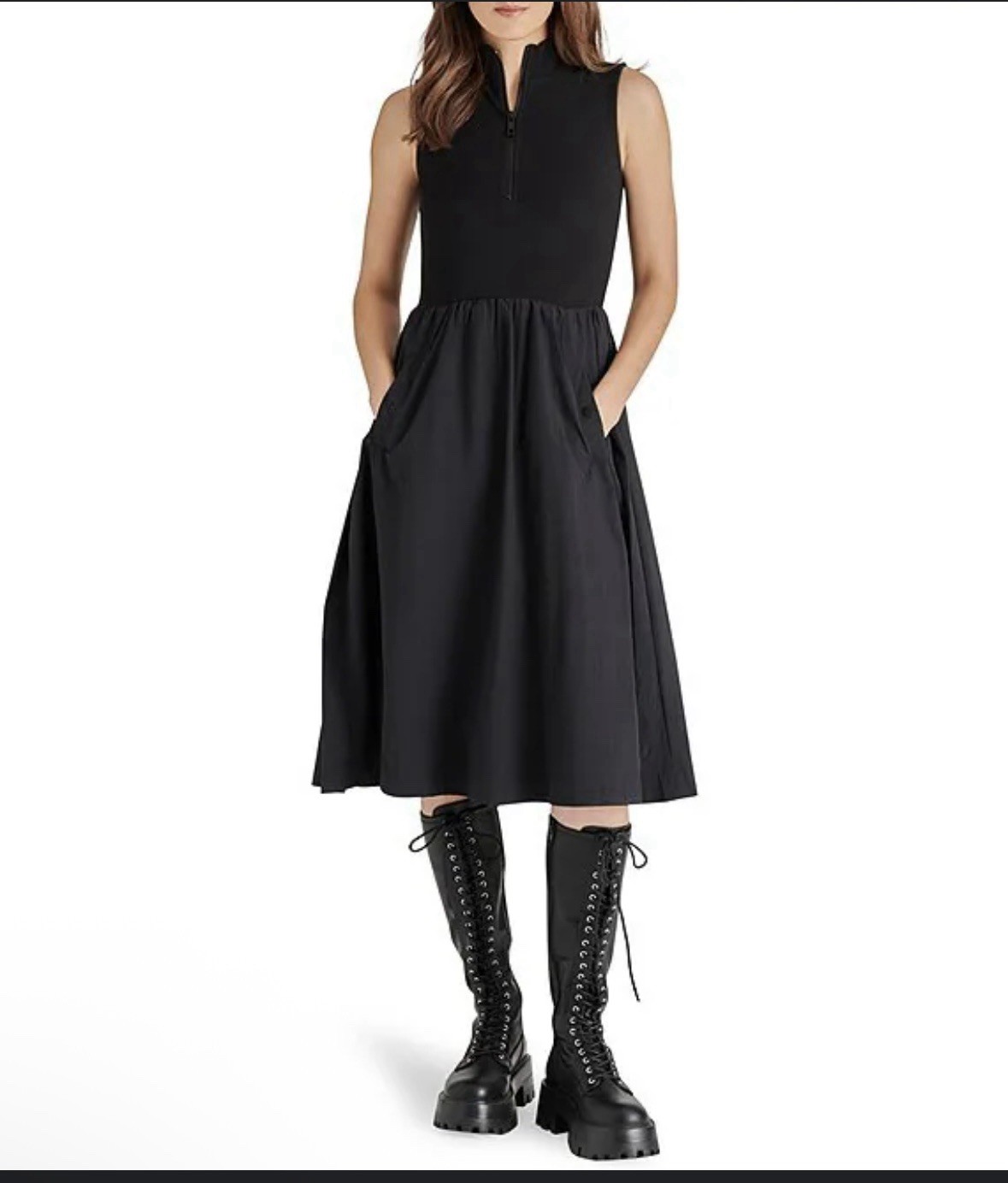 New Steve Madden Black Sleeveless Dress- Small