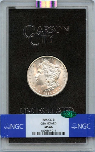 1885-CC Morgan Dollar GSA HOARD S$1 NGC MS66 CAC