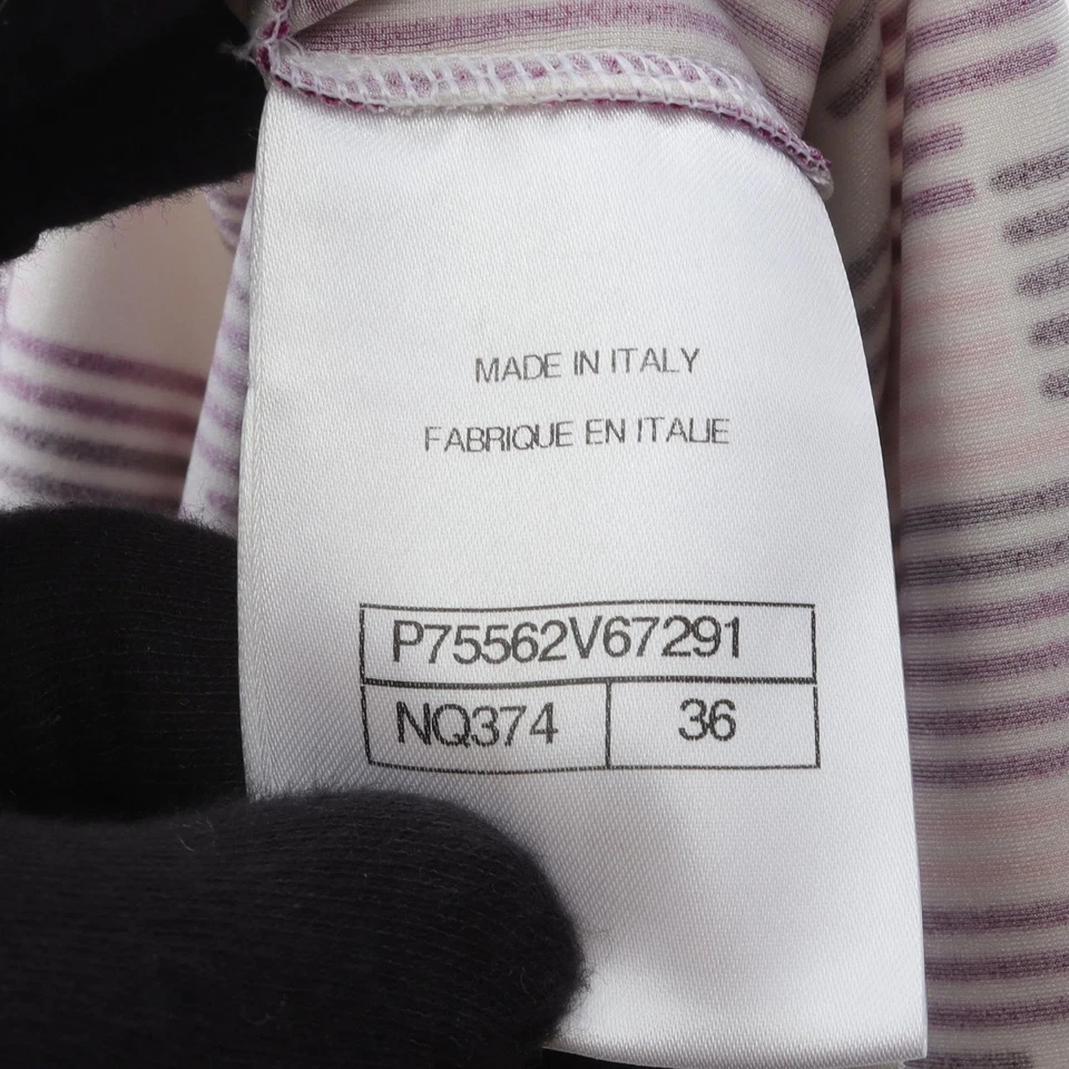 CHANEL COCO Mark длинные брюки леггинсы брюки нейлона фиолетовый белый б/у женщин #36 - Изображение 4 из 4