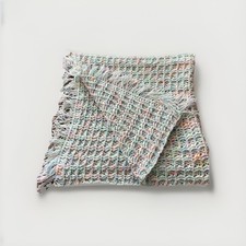 BEAUTIFUL HANDMADE CROCHET BABY BLANKET/AFGHAN PASTEL MULTI-COLOR 41  x42  