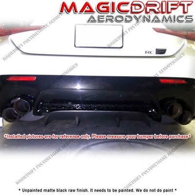 Universal Fit 27'' x 9'' MDA Style 4 Fin Rear Bumper Splitter FRP Matte Black