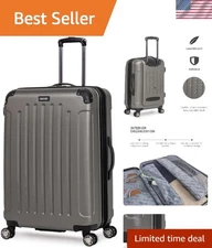 Renegade Luggage Expandable 8-Wheel Spinner Lightweight Hardside Suitcase, Si...
