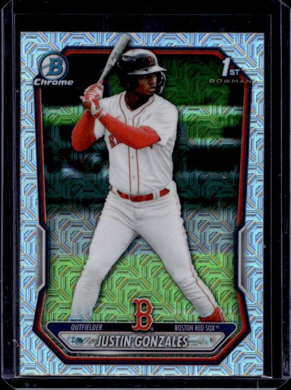 2026 Bowman Mega Box Justin Gonzales Chrome Mojo Refractor 1st #BCP-141 Red Sox
