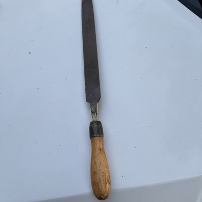 VINTAGE BASTARD FILE Rasp HELLER NU CUT Farrier File Tool FLAT AND ROUND 18''