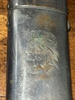 Antique Vtg Match Safe Case Box Engraved Native American Early Vesta Case