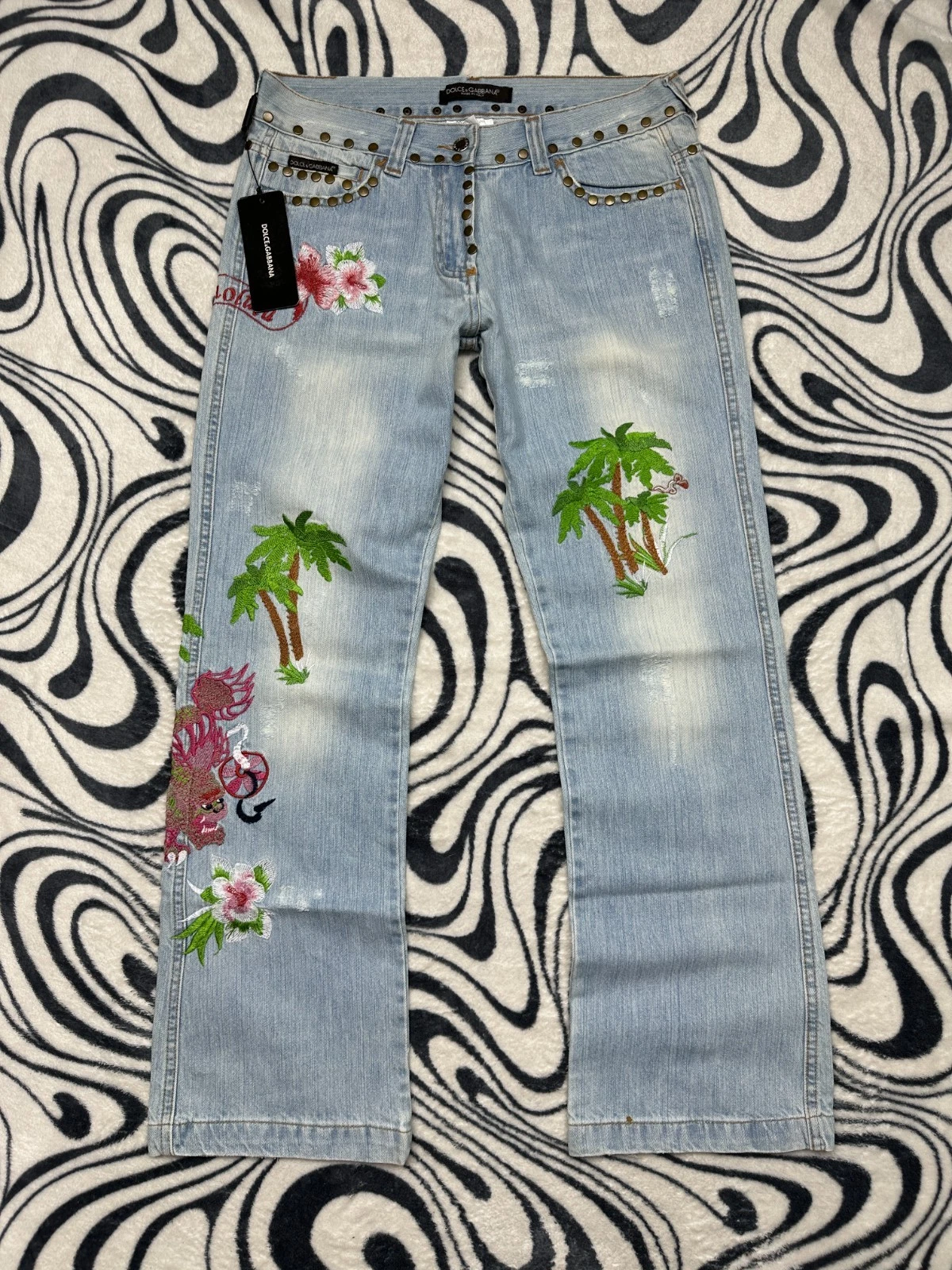 Dolce Gabbana — NEW Dolce & Gabbana Womens Honolulu Floral Pants Flowers Size IT 42