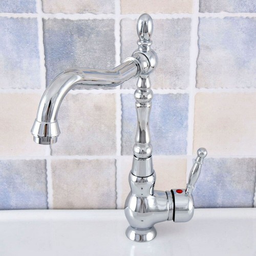 Grifo de lavabo de latón cromado montado en cubierta Dsf646 - Imagen 4 de 9