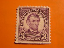 US POSTAGE . 3 CENTS LINCOLN. OBLITERE.
