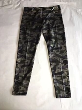 NWT NOBO Jr’s BLACK & METALLIC CAMO HIGH RISE SUEDED LEGGINGS X-Large (15-17)