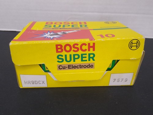 BOX of 10 BOSCH SUPER CU-ELECTRODE 7579 HR 9 DCX THERMO-ELASTIC SPARK PLUGS NEW - Picture 9 of 10