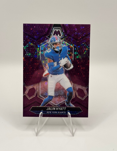 Jalin Hyatt 2024 Panini Mosaic #164 No Huddle Purple 47/50 New York Giants