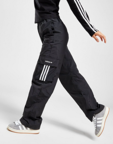 adidas Originals Women Black Woven Cargo Pants Size M NWT 80$+TAX