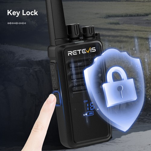 Retevis RT68H Hidden Display FRS VOX Type-c Portable Two Way Radio (2 Pack) - Picture 5 of 16