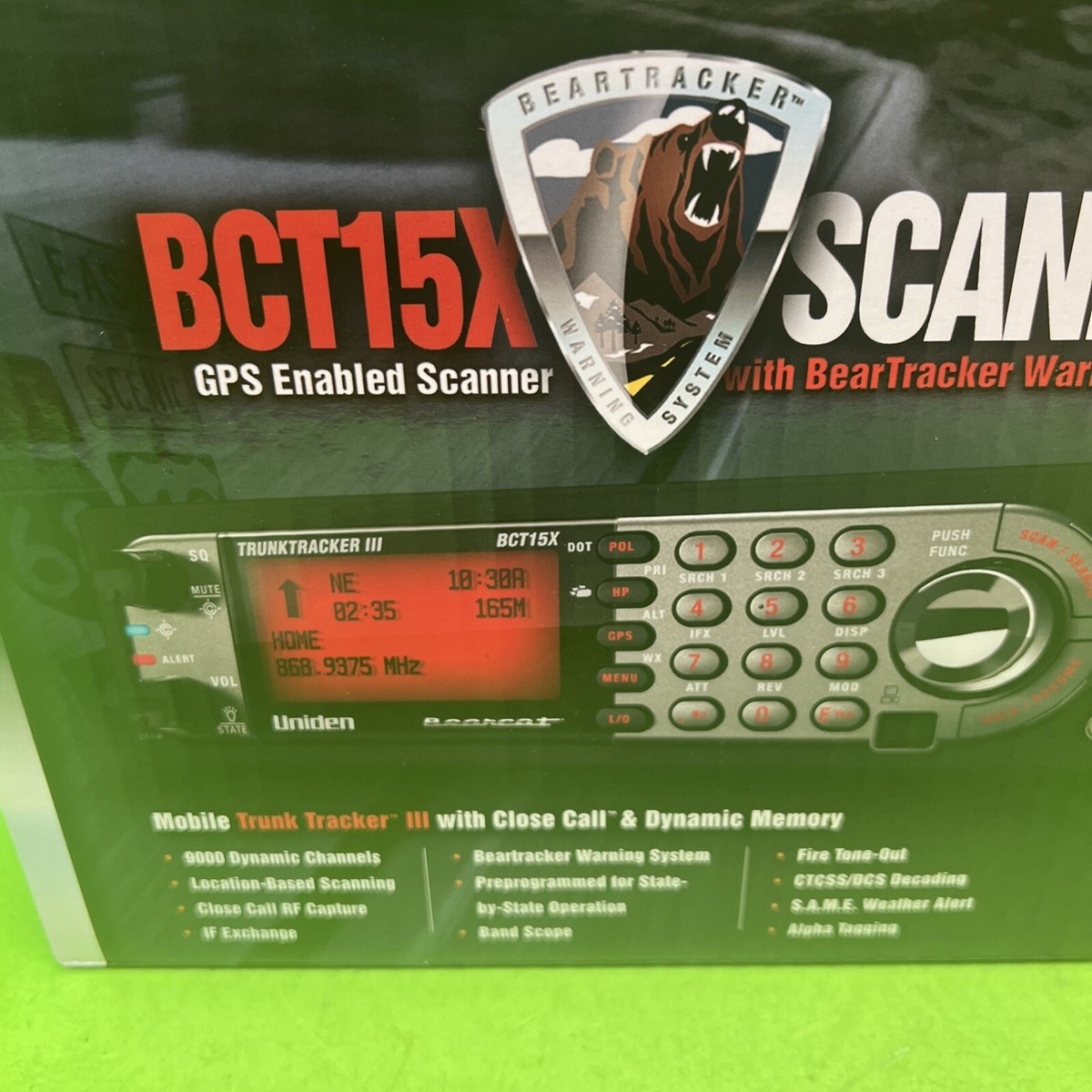 Uniden BearTracker　スキャナー　BCT15X Uniden BCT15X Bearcat Scanner with BearTracker Warning