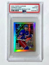 2022 Topps Chrome NHL ANDREW COPP #340 Refractor - PSA-10 New York RANGERS