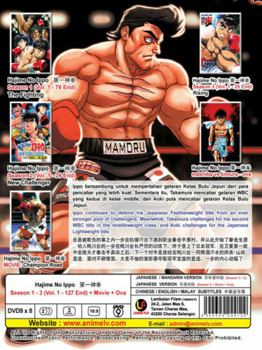 Hajime No Ippo Collection 3 by Discotek Media is available for pre-order to  release on 10/26/2021. It includes episodes 49-76, the OVA and the movie Champion  Road. : r/hajimenoippo