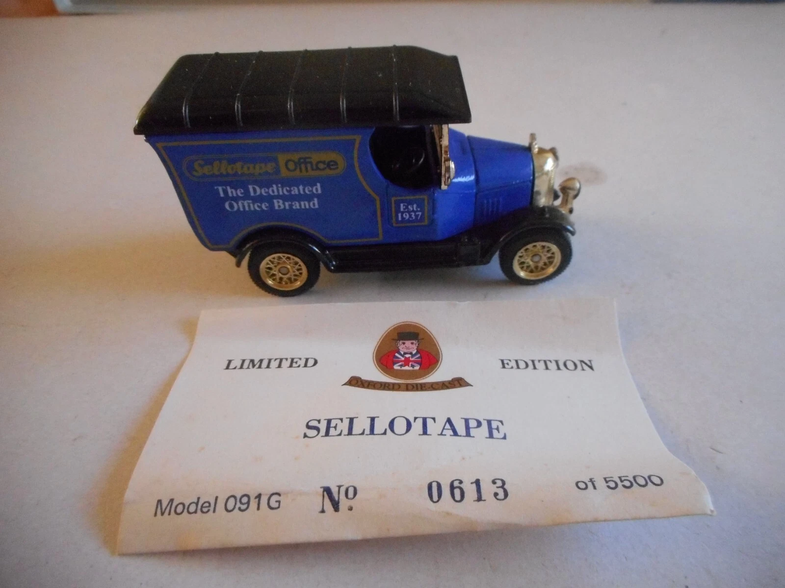 VANS Oxford Die Cast 091G Van Sellotape Ltd Ed Cer NO box
