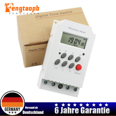 DC12V LCD Zeitschaltuhr 24H/Wochenzeitschaltuhr Zeitschalter Programmierbarer DE