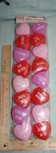 Sweet Candy Heart Candy Containers 16 Pcs. Pink Lilac Red Hug Me++ Fast Shipping - Picture 3 of 3