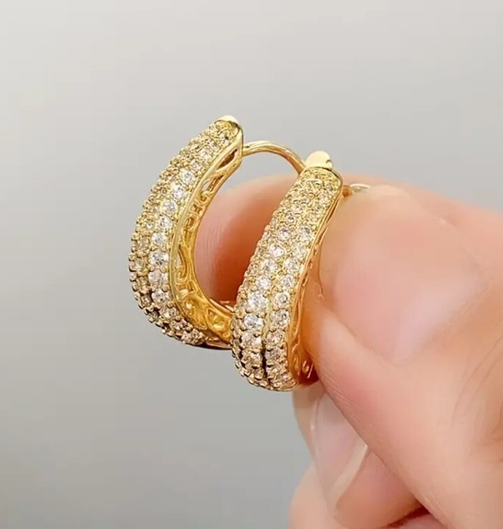 Aretes Argollas en Oro Pendientes Joyería Fina de Moda Regalos Para