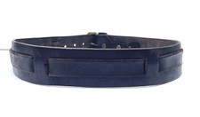 Vintage Dark Brown Leather Brass Ring Belt 36 Vintage HTC 2000s
