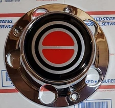 1ps 1980-1996 BRONCO F150 F-150 VAN Wheel Hub Center Cap CHROME RED New w/ Screw