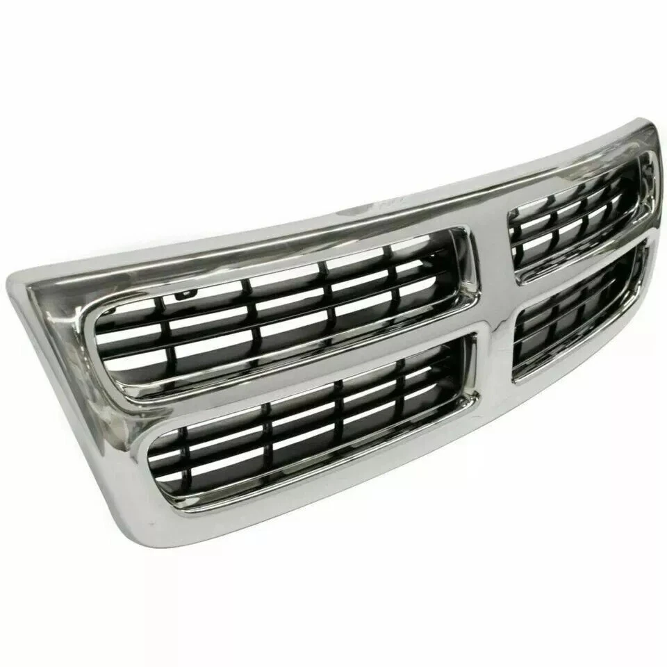 NEW FRONT GRILLE BLACK AND CHROME PLASTIC FOR 1999-2003 DODGE RAM 1500 2500 VAN - Image 3 of 4