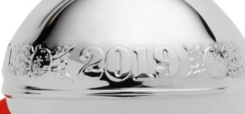2019 Wallace 49th Anniversary Silver Plate Sleigh Bell Xmas Ornament Decoration - Picture 2 of 2