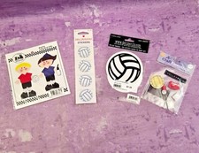 Volleyball Theme Scrapbooking LOT of 4 Kids Embellishments Stickers Laser Cuts