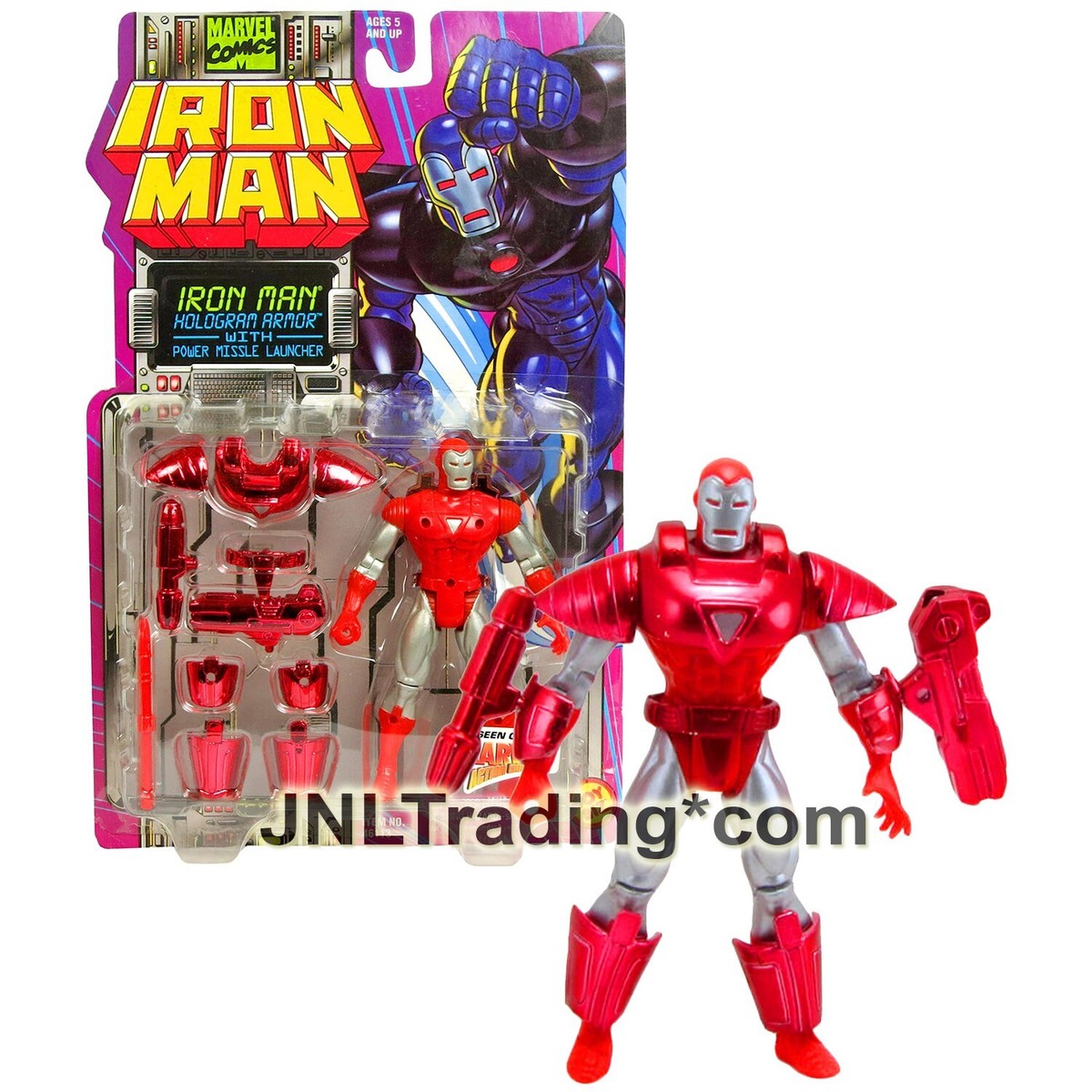 NEW 1995 Marvel Comics IRON MAN Series 5 Inch Figure - HOLOGRAM