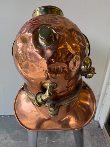 casque de scaphandrier des entreprises RENE PIEL france 1935 diving helmet - Afbeelding 9 van 14