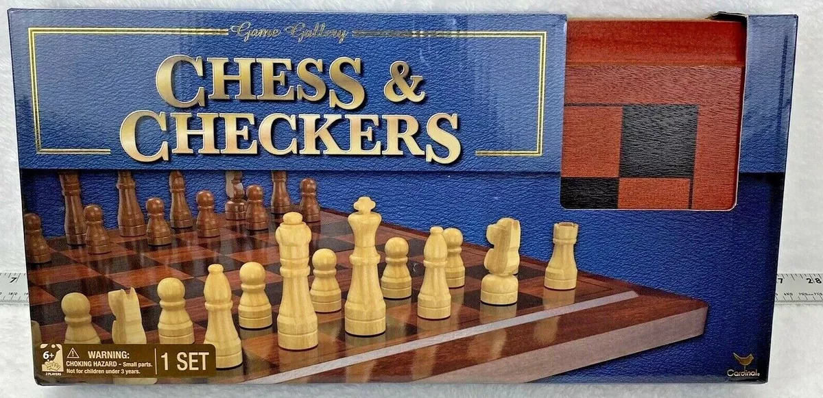 Game Gallery Chess & Checkers Wood Set