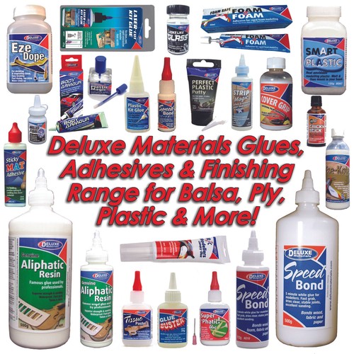 Deluxe Materials Glue & Finishing for RC Model Aircraft, Balsa, Ply