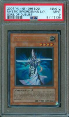 2004 YU-GI-OH Soul of Duelist MYSTIC SWORDSMAN LV4 Holo SOD-EN012 PSA 9 Pop 2