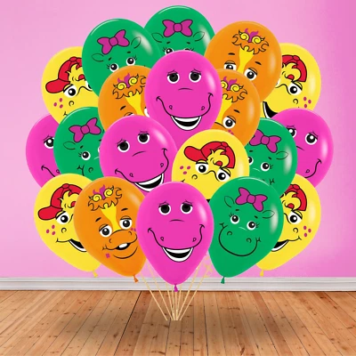 LANASPARTY Barney latex foil balloon birthday party supplies favor centerpiece decoration