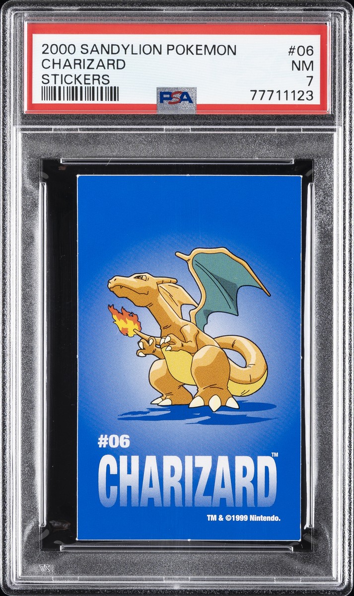 2000 SANDYLION POKEMON STICKERS #06 CHARIZARD PSA 7 | eBay