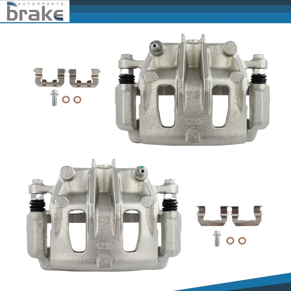 2-Piece Front Disc Brake Calipers with Bracket for 2007-2009 Hyundai Santa Fe V6 3.3L