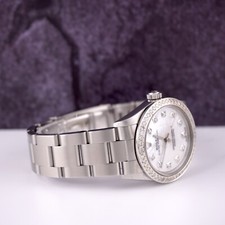 Rolex 31mm Oyster Perpetual 1.75ct Diamonds MOP Dial Steel Watch 3