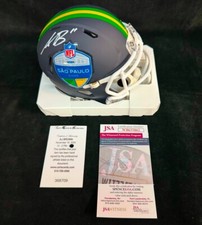 AJ Brown Signed Autographed Sao Paulo Brazil Mini Helmet Philadelphia Eagles JSA