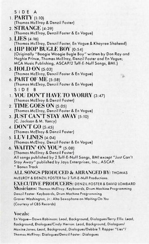 En Vogue Born To Sing CASSETTE ALBUM SOUL Contemporary R&B, New Jack Swing - Picture 3 of 9