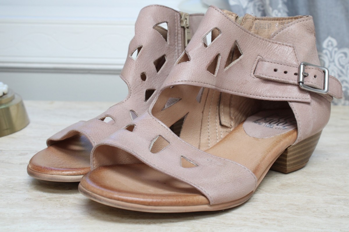 Miz Mooz - Leather Cutout Sandals - Current - Pearl - EU36