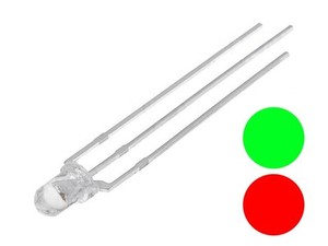 S654 20 Stk DUO Tower LEDs 2mm Bi-Color warmweiß rot klar Lichtwechsel Wendezug