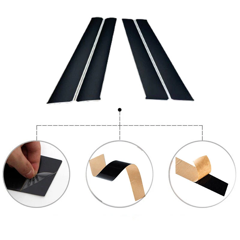 Fit For Peugeot 307 2001-2008 Door Window Panel Pillar Post Trim Decal Cover 4x — 第 3/4 张图片