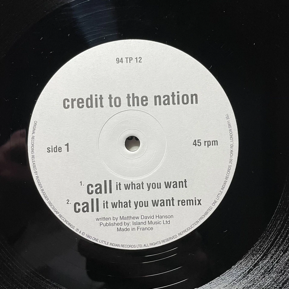 CREDIT TO THE NATION / Call It What You Want 12 INCH VINYL - Image 4 of 4
