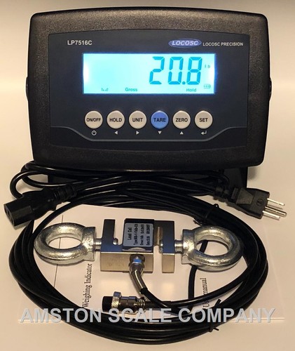 PRE CALIBRATED 2000 LB HANGING SCALE S TYPE LOAD CELL CRANE TENSION LIFTING LCD - Picture 2 of 24
